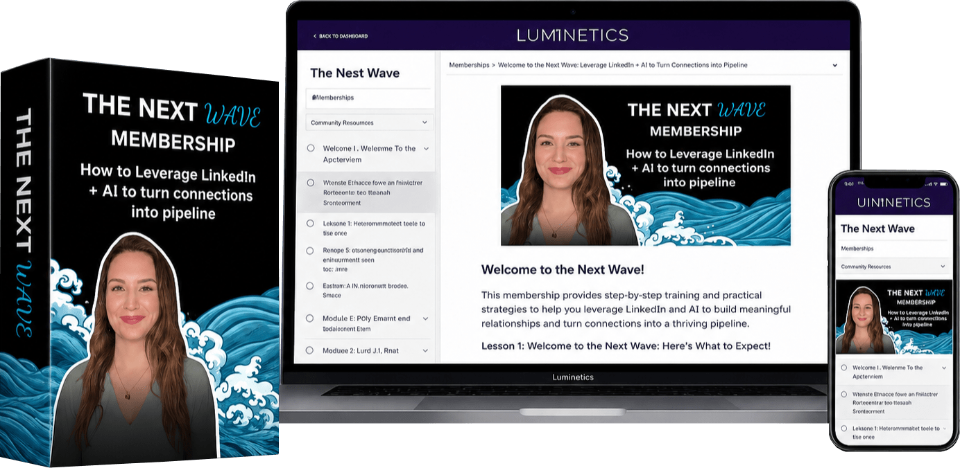 The Next Wave Membership box and members-area dashboard preview